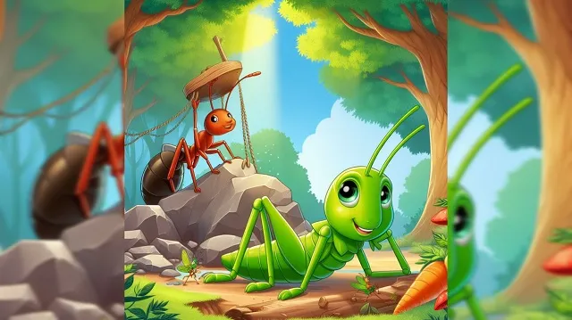 Ant and grasshopper story in telugu with moral - ది ఆంట్ అండ్ ది గ్రాస్షోప్ర్
